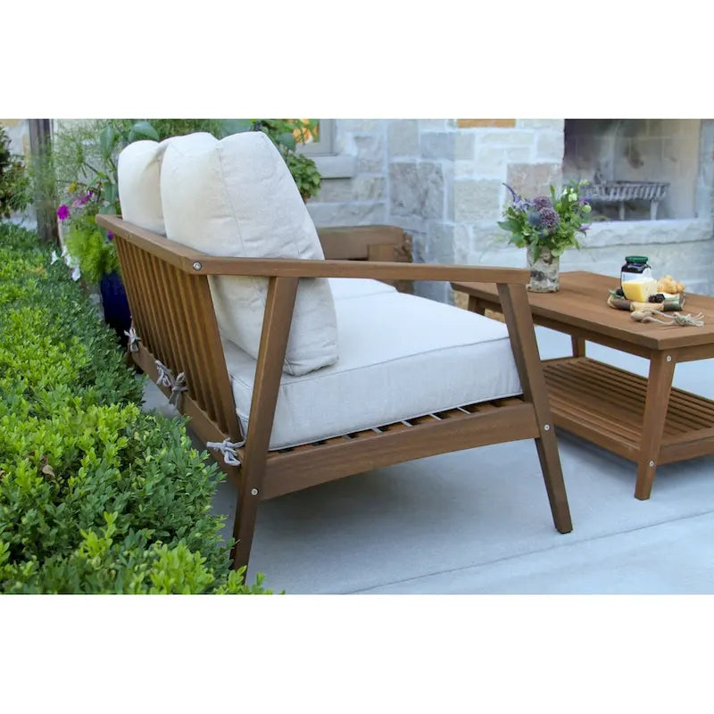 Ensemble de conversation moderne en eucalyptus Eilaf 6 pièces