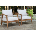 Ensemble de conversation moderne en eucalyptus Eilaf 6 pièces