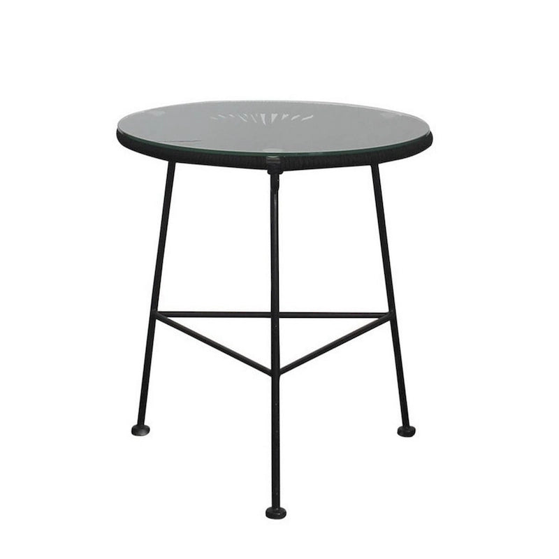 Ensemble de sièges empilables Solana Black Rope pour 2 personnes avec coussins