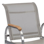 Paire de fauteuils d'extérieur en acier inoxydable Aruba et revêtement vinyle, par Homestyles