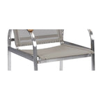 Paire de fauteuils d'extérieur en acier inoxydable Aruba et revêtement vinyle, par Homestyles