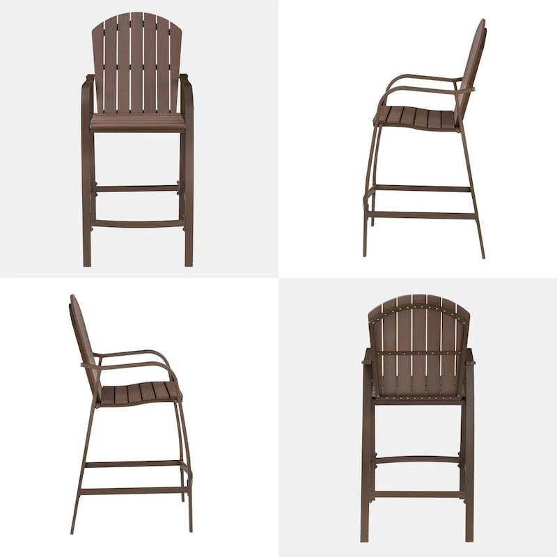 Tabourets de bar de patio Pellabant (lot de 2) - 64 cm (P) x 56 cm (L) x 122 cm (H)