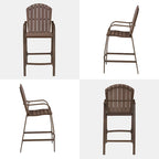 Tabourets de bar de patio Pellabant (lot de 2) - 64 cm (P) x 56 cm (L) x 122 cm (H)