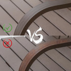 Tabourets de bar de patio Pellabant (lot de 2) - 64 cm (P) x 56 cm (L) x 122 cm (H)