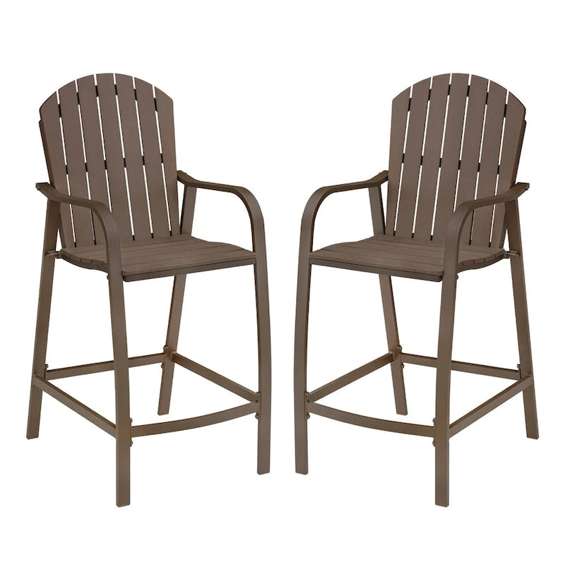 Tabourets de bar de patio Pellabant (lot de 2) - 64 cm (P) x 56 cm (L) x 122 cm (H)