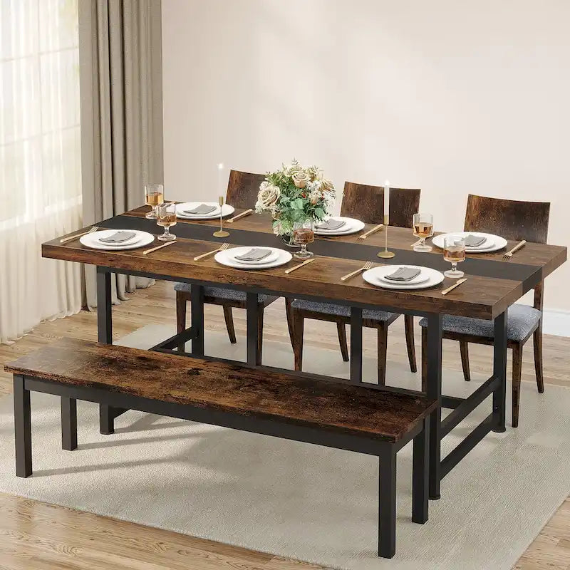 Table de salle à manger de 70 pouces pour la maison et la cuisine