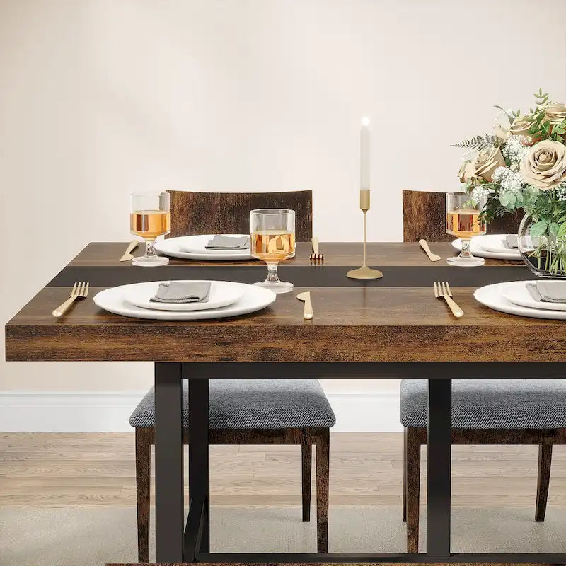 Table de salle à manger de 70 pouces pour la maison et la cuisine