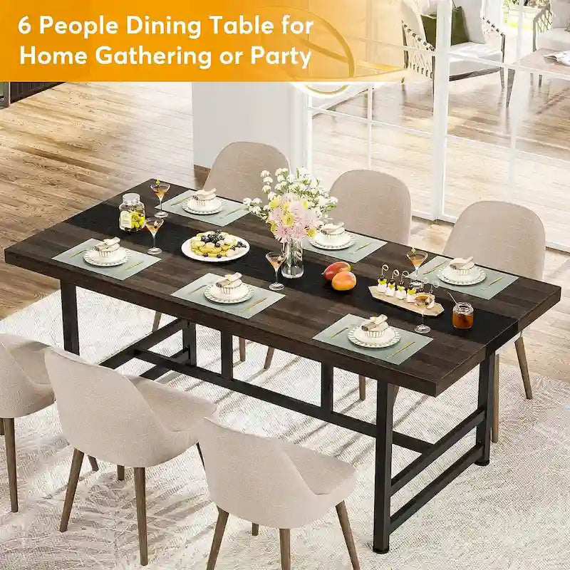 Table de salle à manger de 70 pouces pour la maison et la cuisine