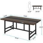 Table de salle à manger de 70 pouces pour la maison et la cuisine