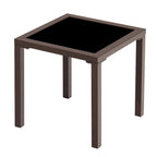 Ensemble de 3 pièces comprenant des chaises longues réglables en aluminium et une table d'appoint pour terrasse.