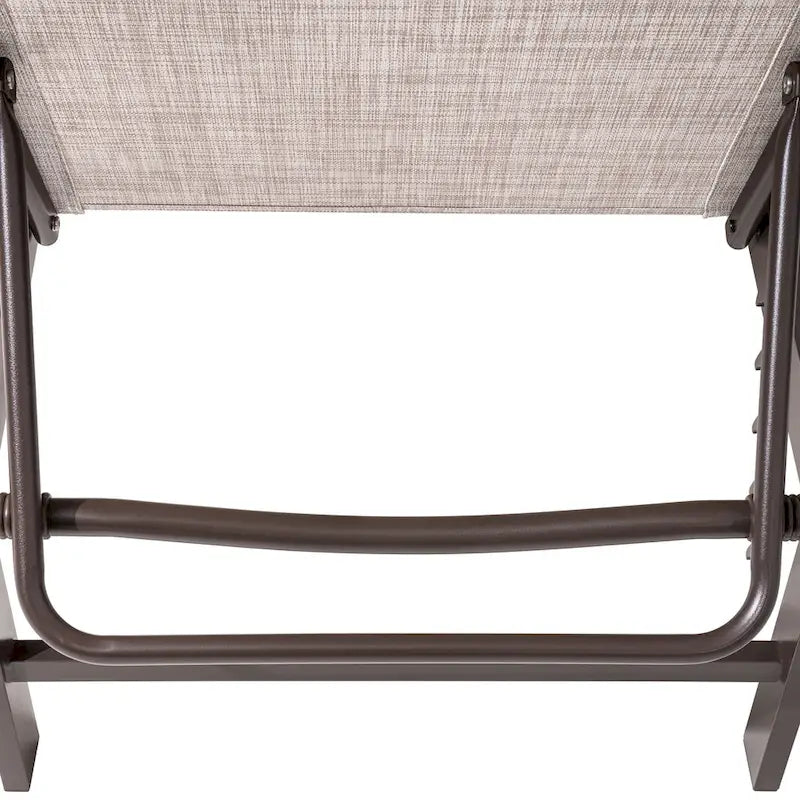 Ensemble de 3 pièces comprenant des chaises longues réglables en aluminium et une table d'appoint pour terrasse.