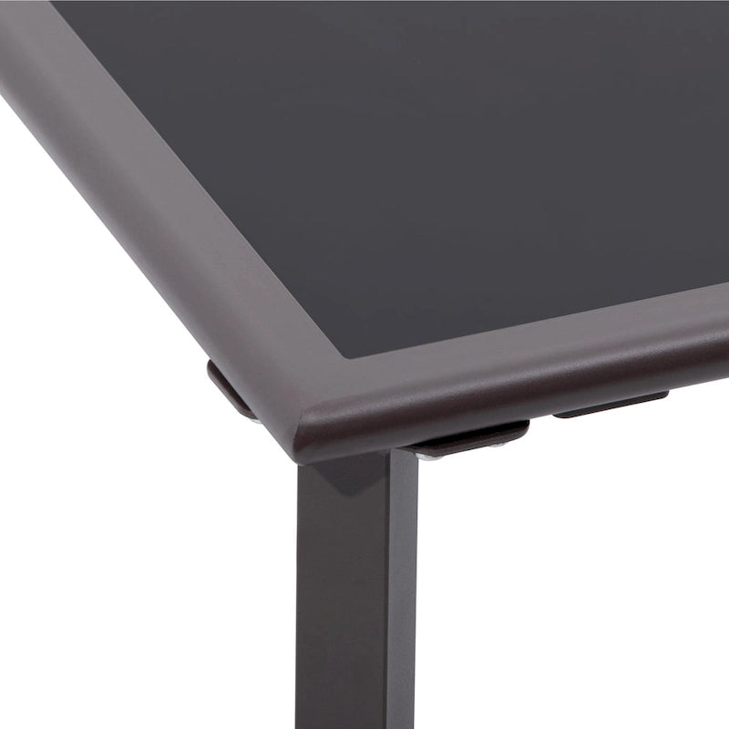 Ensemble de 3 pièces comprenant des chaises longues réglables en aluminium et une table d'appoint pour terrasse.