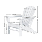 Fauteuil Adirondack d'extérieur écologique et résistant aux intempéries Polytrends Altura avec repose-pieds et table d'appoint (ensemble de conversation 5 pièces)