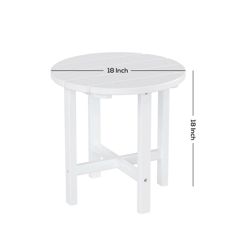 Fauteuil Adirondack d'extérieur écologique et résistant aux intempéries Polytrends Altura avec repose-pieds et table d'appoint (ensemble de conversation 5 pièces)