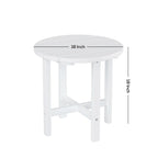 Fauteuil Adirondack d'extérieur écologique et résistant aux intempéries Polytrends Altura avec repose-pieds et table d'appoint (ensemble de conversation 5 pièces)