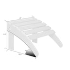 Fauteuil Adirondack d'extérieur écologique et résistant aux intempéries Polytrends Altura avec repose-pieds et table d'appoint (ensemble de conversation 5 pièces)