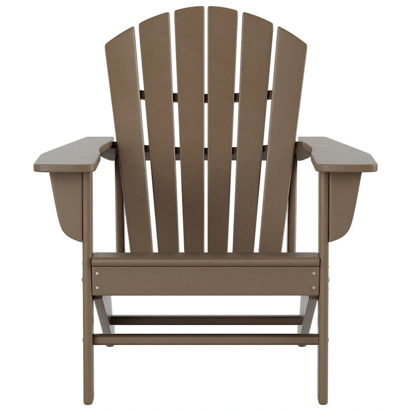 Fauteuil Adirondack d'extérieur écologique et résistant aux intempéries Polytrends Altura avec repose-pieds et table d'appoint (ensemble de conversation 5 pièces)