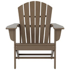 Fauteuil Adirondack d'extérieur écologique et résistant aux intempéries Polytrends Altura avec repose-pieds et table d'appoint (ensemble de conversation 5 pièces)