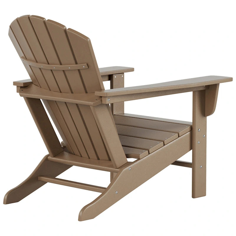 Fauteuil Adirondack d'extérieur écologique et résistant aux intempéries Polytrends Altura avec repose-pieds et table d'appoint (ensemble de conversation 5 pièces)