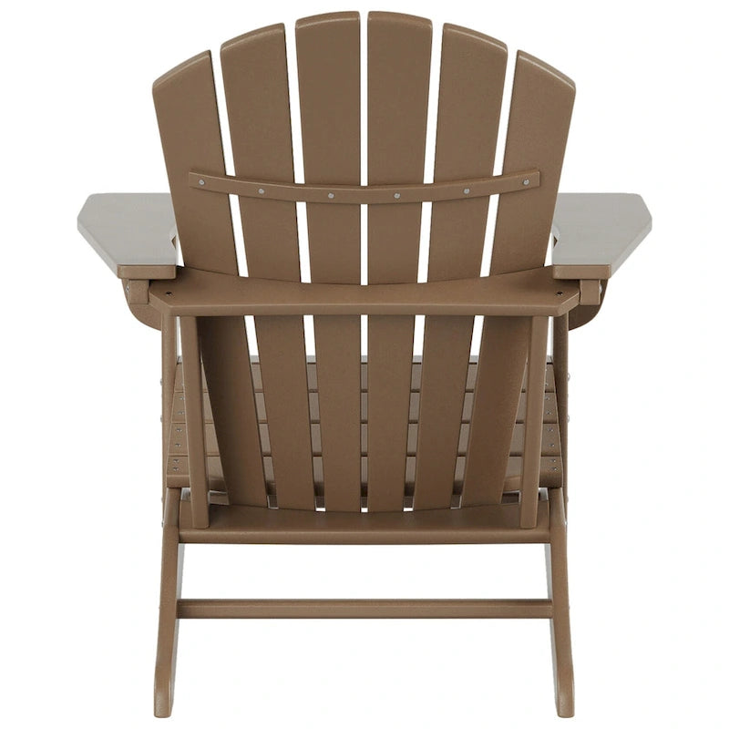 Fauteuil Adirondack d'extérieur écologique et résistant aux intempéries Polytrends Altura avec repose-pieds et table d'appoint (ensemble de conversation 5 pièces)