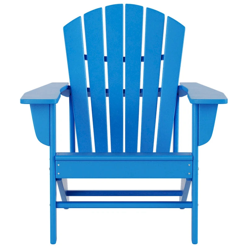Fauteuil Adirondack d'extérieur écologique et résistant aux intempéries Polytrends Altura avec repose-pieds et table d'appoint (ensemble de conversation 5 pièces)