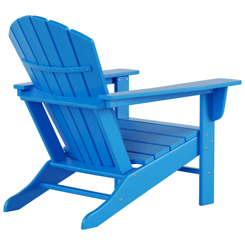 Fauteuil Adirondack d'extérieur écologique et résistant aux intempéries Polytrends Altura avec repose-pieds et table d'appoint (ensemble de conversation 5 pièces)