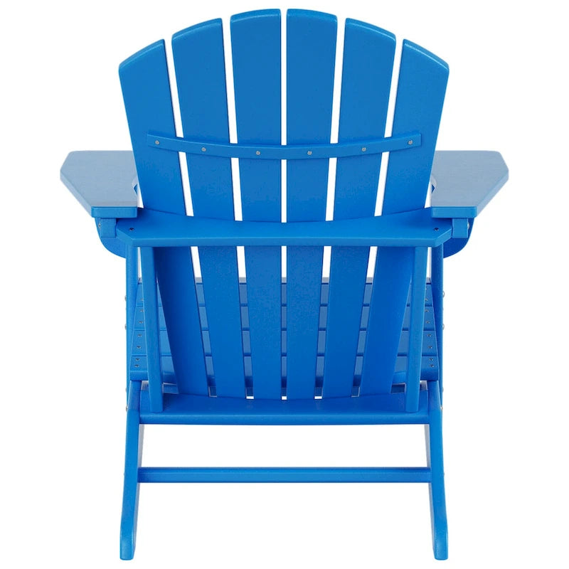 Fauteuil Adirondack d'extérieur écologique et résistant aux intempéries Polytrends Altura avec repose-pieds et table d'appoint (ensemble de conversation 5 pièces)