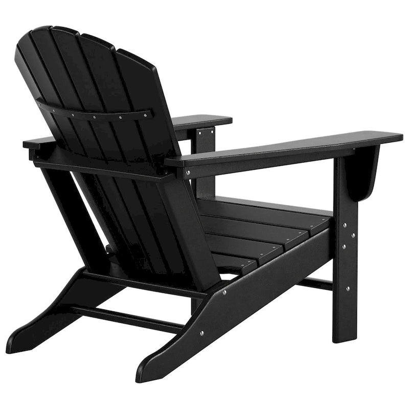 Fauteuil Adirondack d'extérieur écologique et résistant aux intempéries Polytrends Altura avec repose-pieds et table d'appoint (ensemble de conversation 5 pièces)