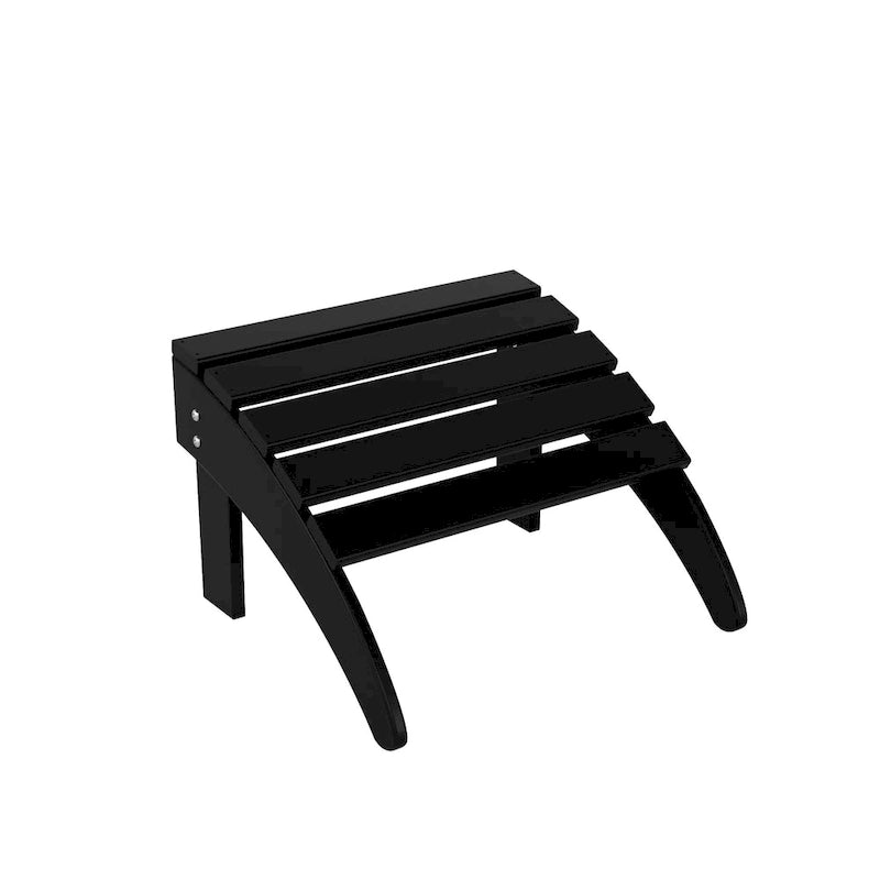 Fauteuil Adirondack d'extérieur écologique et résistant aux intempéries Polytrends Altura avec repose-pieds et table d'appoint (ensemble de conversation 5 pièces)