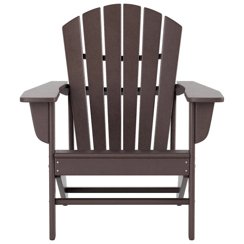 Fauteuil Adirondack d'extérieur écologique et résistant aux intempéries Polytrends Altura avec repose-pieds et table d'appoint (ensemble de conversation 5 pièces)