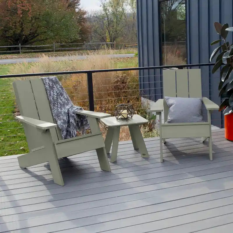Ensemble de 3 chaises Adirondack et table d'appoint HIGHWOOD