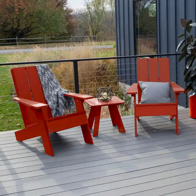 Ensemble de 3 chaises Adirondack et table d'appoint HIGHWOOD