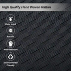 Fauteuil suspendu d'extérieur en osier pour 2 personnes avec coussin gris