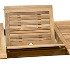Ensemble de salle à manger d'extérieur rectangulaire 7 pièces en teck massif certifié FSC Amazonia Hawaii