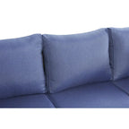 Ensemble canapé d'angle d'extérieur en résine tressée Gymojoy avec poufs et coussins