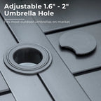 Ensemble de salle à manger d'extérieur MAISON ARTS 7 pièces en métal avec revêtement électrophorétique et chaises empilables