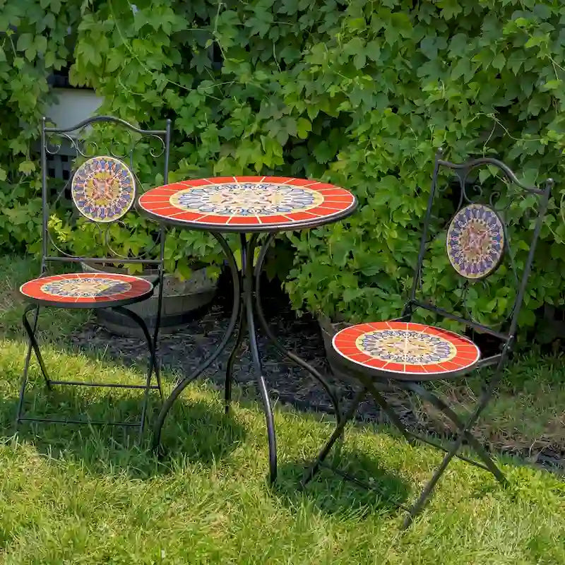 Ensembles bistro mosaïque - 23,5 x 23,5 x 29,75