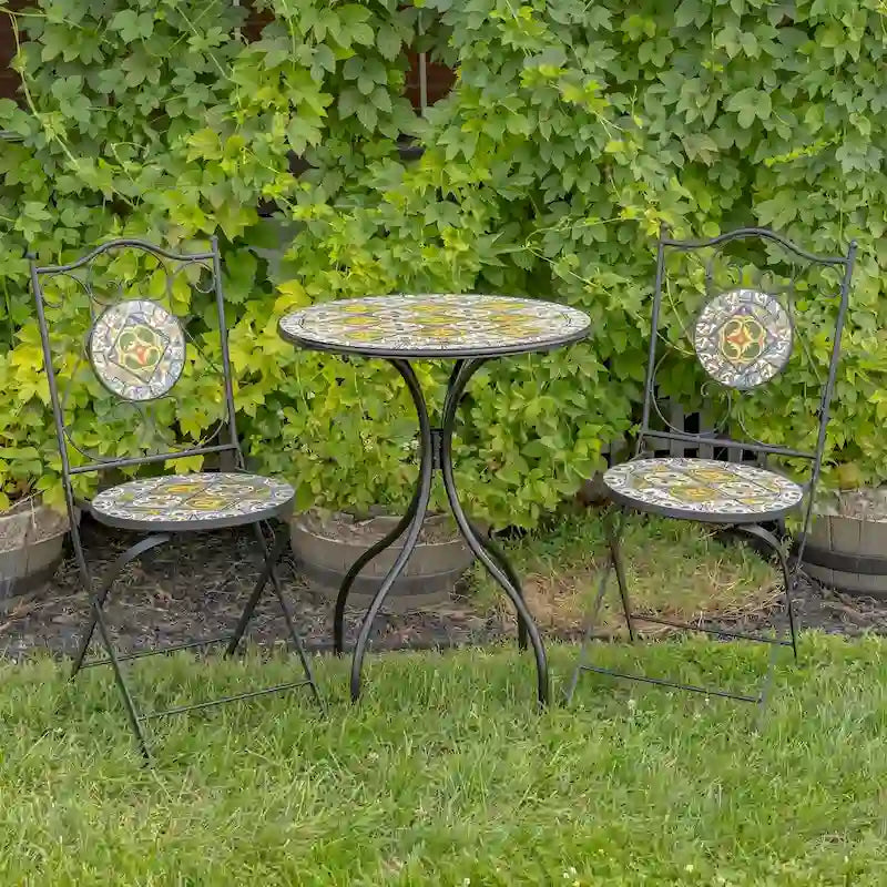 Ensembles bistro mosaïque - 23,5 x 23,5 x 29,75