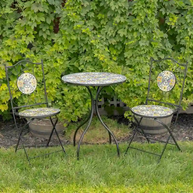 Ensembles bistro mosaïque - 23,5 x 23,5 x 29,75