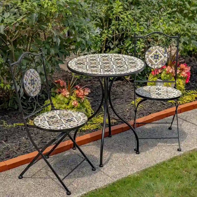 Mosaic Bistro Sets - 23.5x23.5x29.75