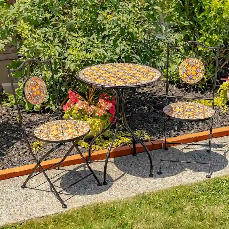 Ensembles bistro mosaïque - 23,5 x 23,5 x 29,75