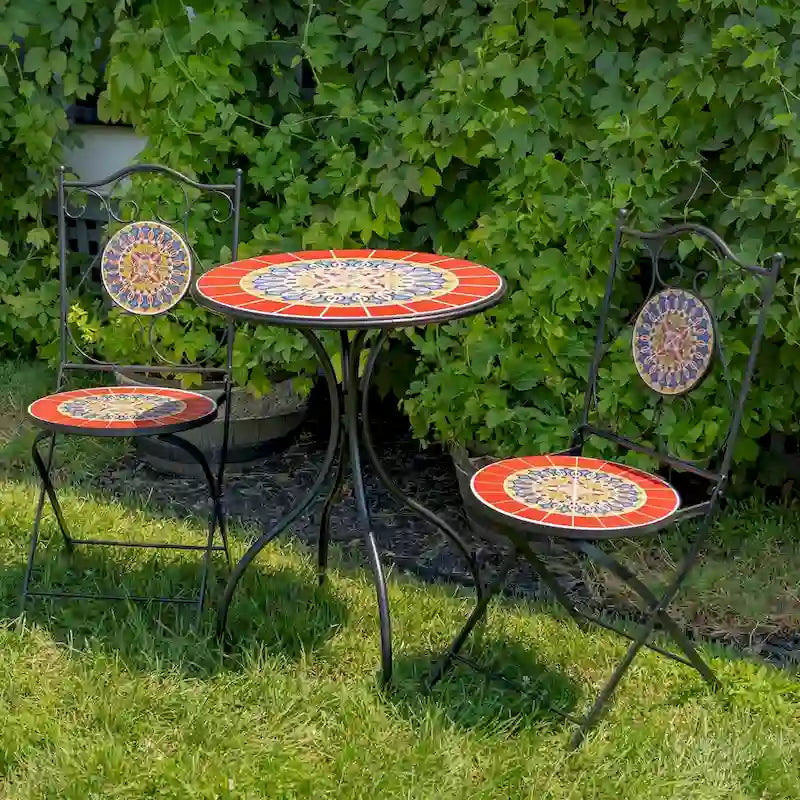 Ensembles bistro mosaïque - 23,5 x 23,5 x 29,75