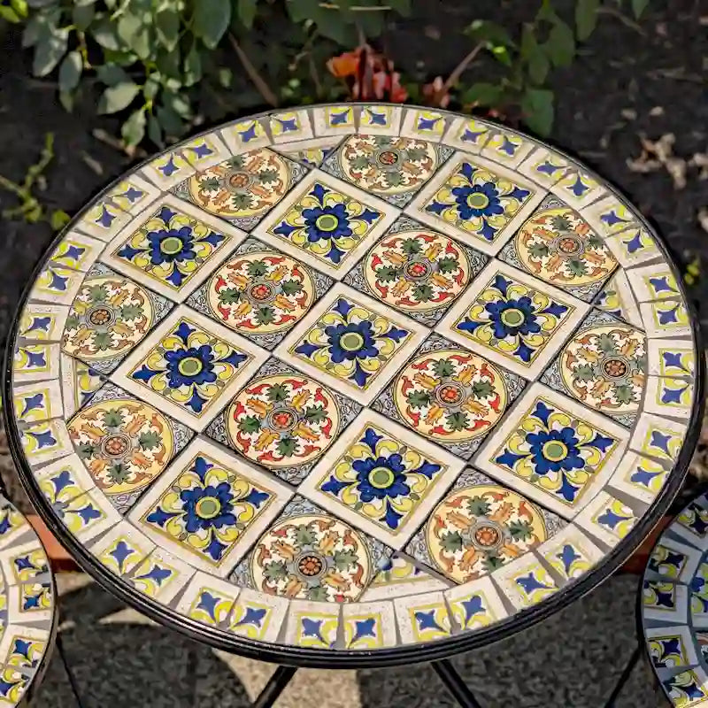 Ensembles bistro mosaïque - 23,5 x 23,5 x 29,75