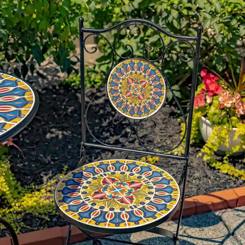Ensembles bistro mosaïque - 23,5 x 23,5 x 29,75