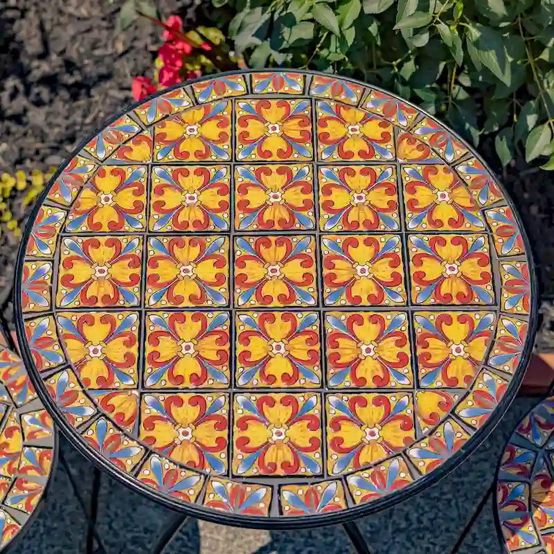 Ensembles bistro mosaïque - 23,5 x 23,5 x 29,75