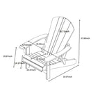 Chaise Adirondack pliante Seaton en polyéthylène avec repose-pieds coulissant, lot de 2
