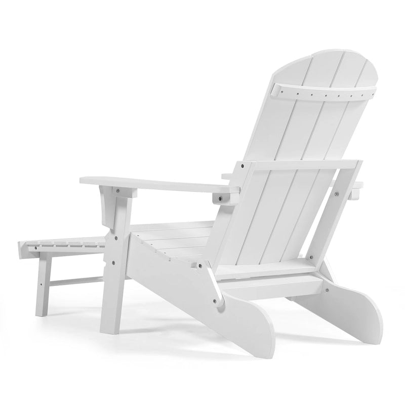 Chaise Adirondack pliante Seaton en polyéthylène avec repose-pieds coulissant, lot de 2