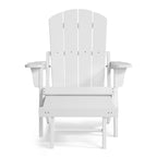 Chaise Adirondack pliante Seaton en polyéthylène avec repose-pieds coulissant, lot de 2