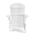 Chaise Adirondack pliante Seaton en polyéthylène avec repose-pieds coulissant, lot de 2