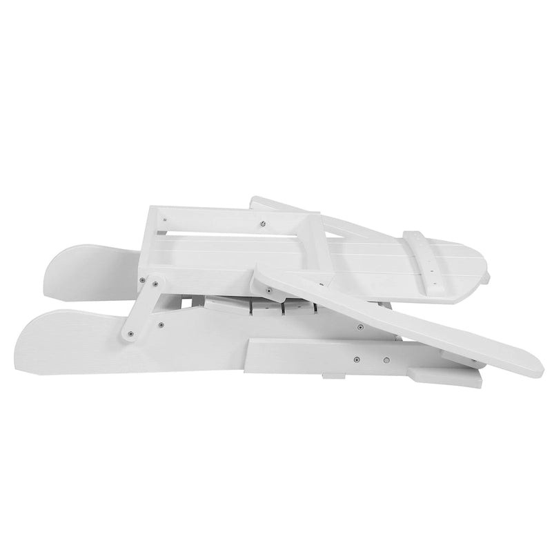 Chaise Adirondack pliante Seaton en polyéthylène avec repose-pieds coulissant, lot de 2